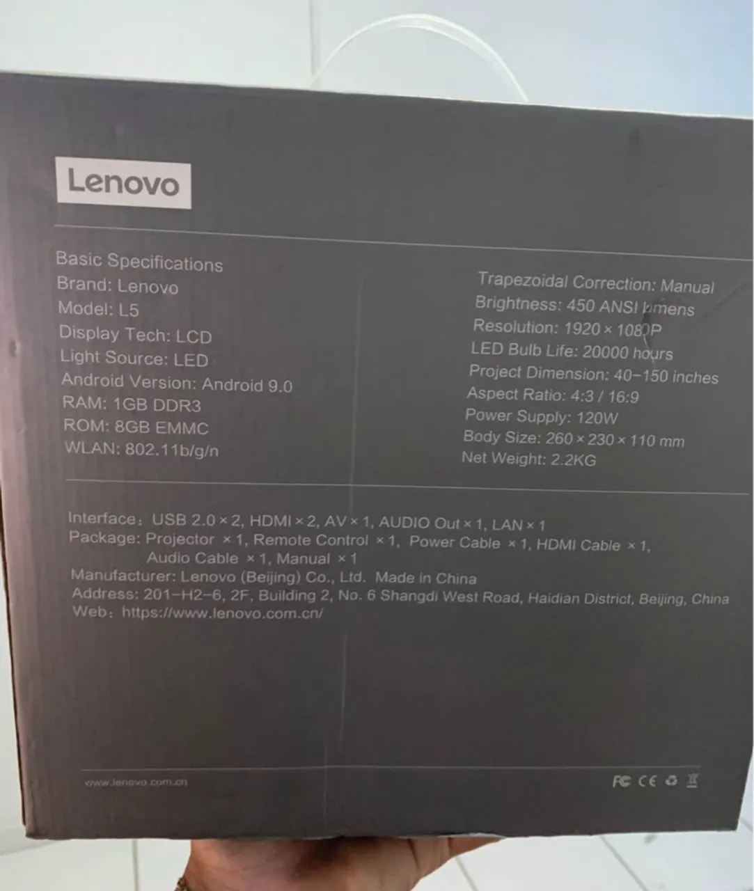 Projetor Lenovo L5 - Full HD