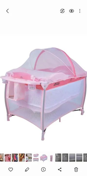 Berço portátil com mosquiteiro para bebê