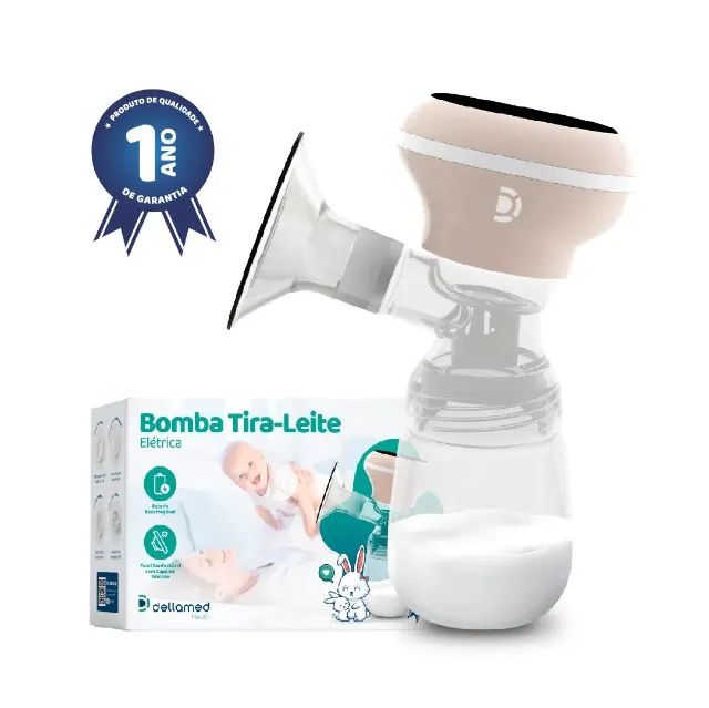 Bomba Tira-leite Elétrica 3 Modos e 9 Níveis de Intensidade Dellamed 