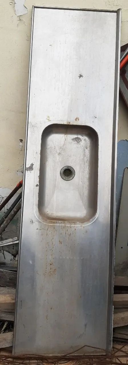 Pia de alumínio 2 metros por 54 centímetros 