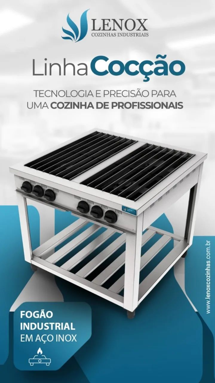 Fogão industrial inox 