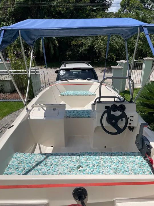Lancha Floripa (2007) + motor Yamaha 40HP 2T (2021) + carreta rodoviária.  - Foto 8
