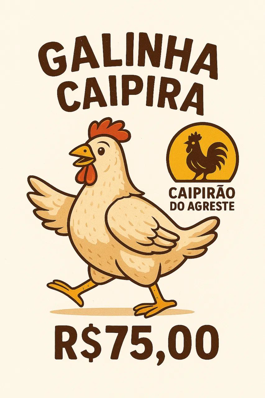 Galinha caipira tratada