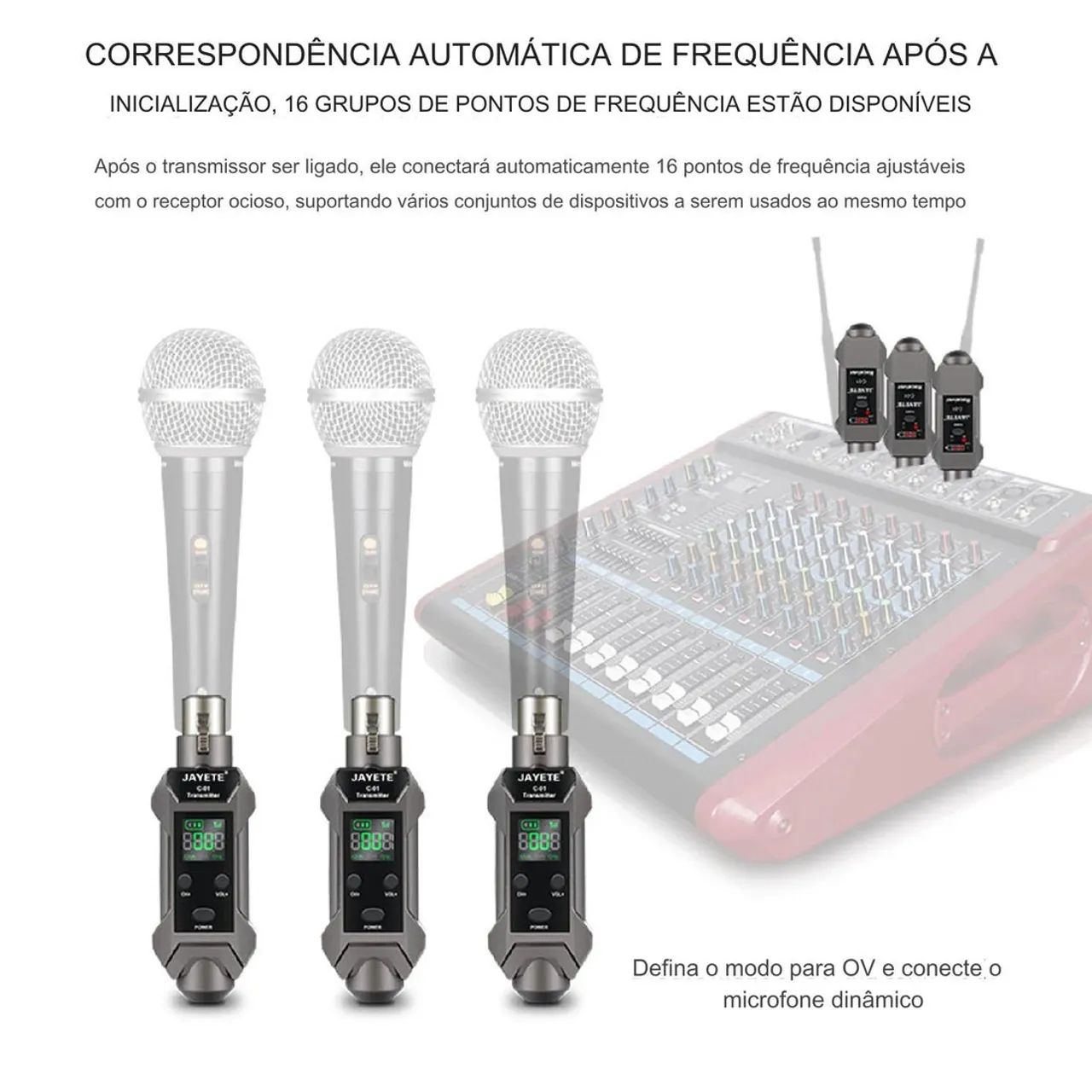 Transmissor sem fio para microfones  - Foto 3