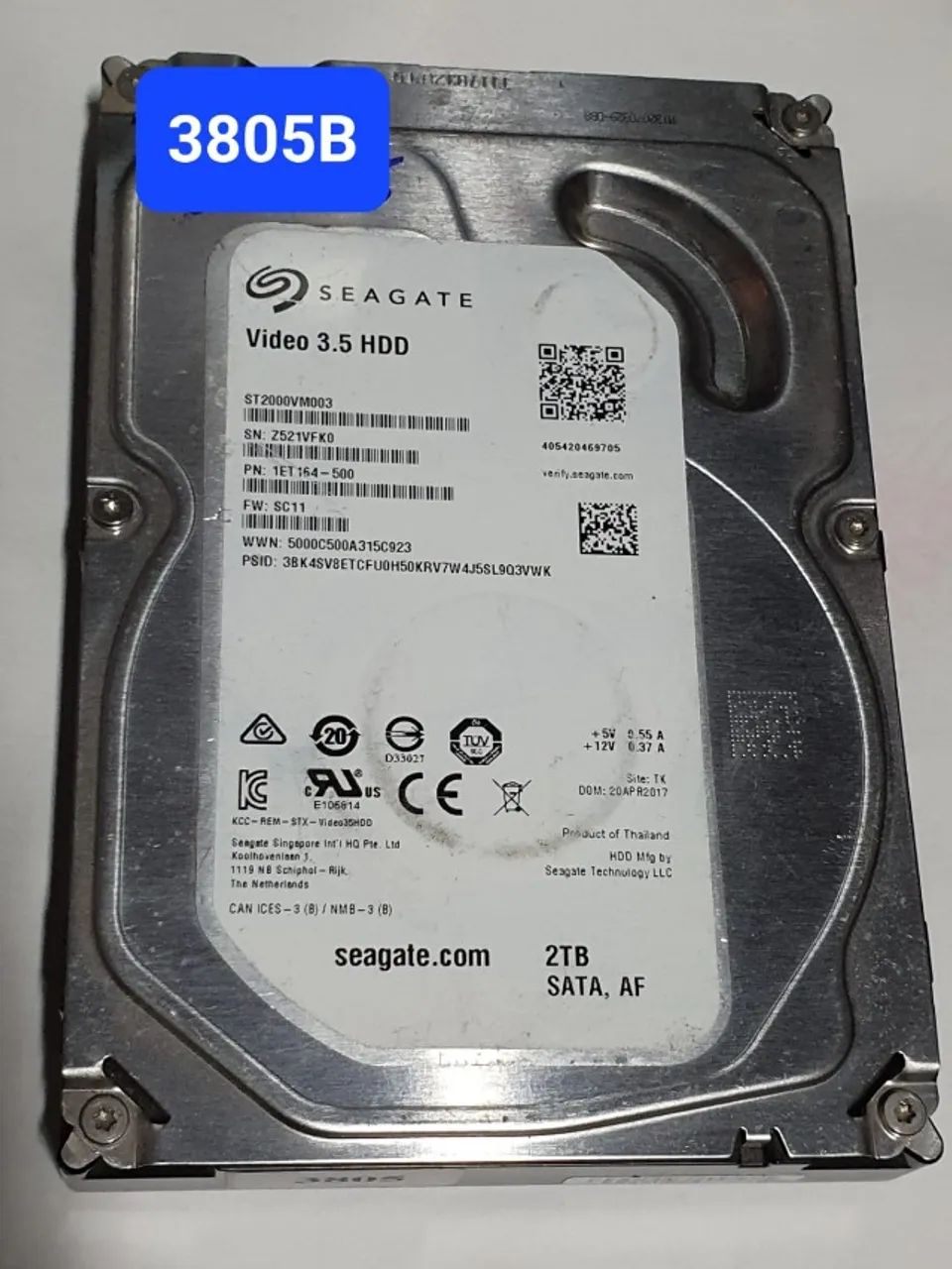 Placa 2 Tb St2000vm003 - Fw: Sc11 - Cod. 3805b