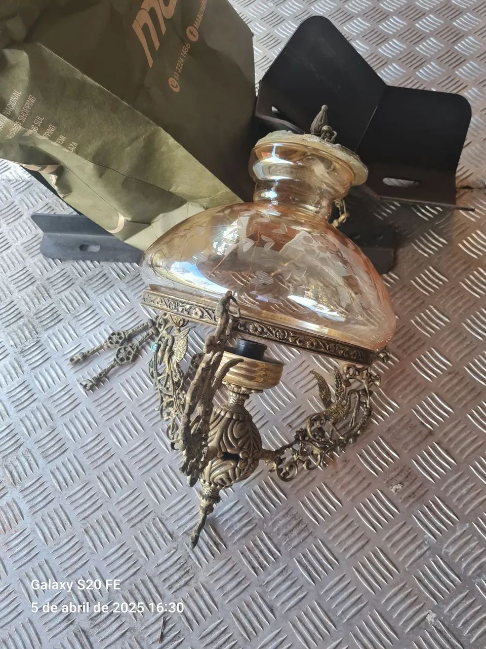 Lustre antigo colonial de cristal - Foto 6