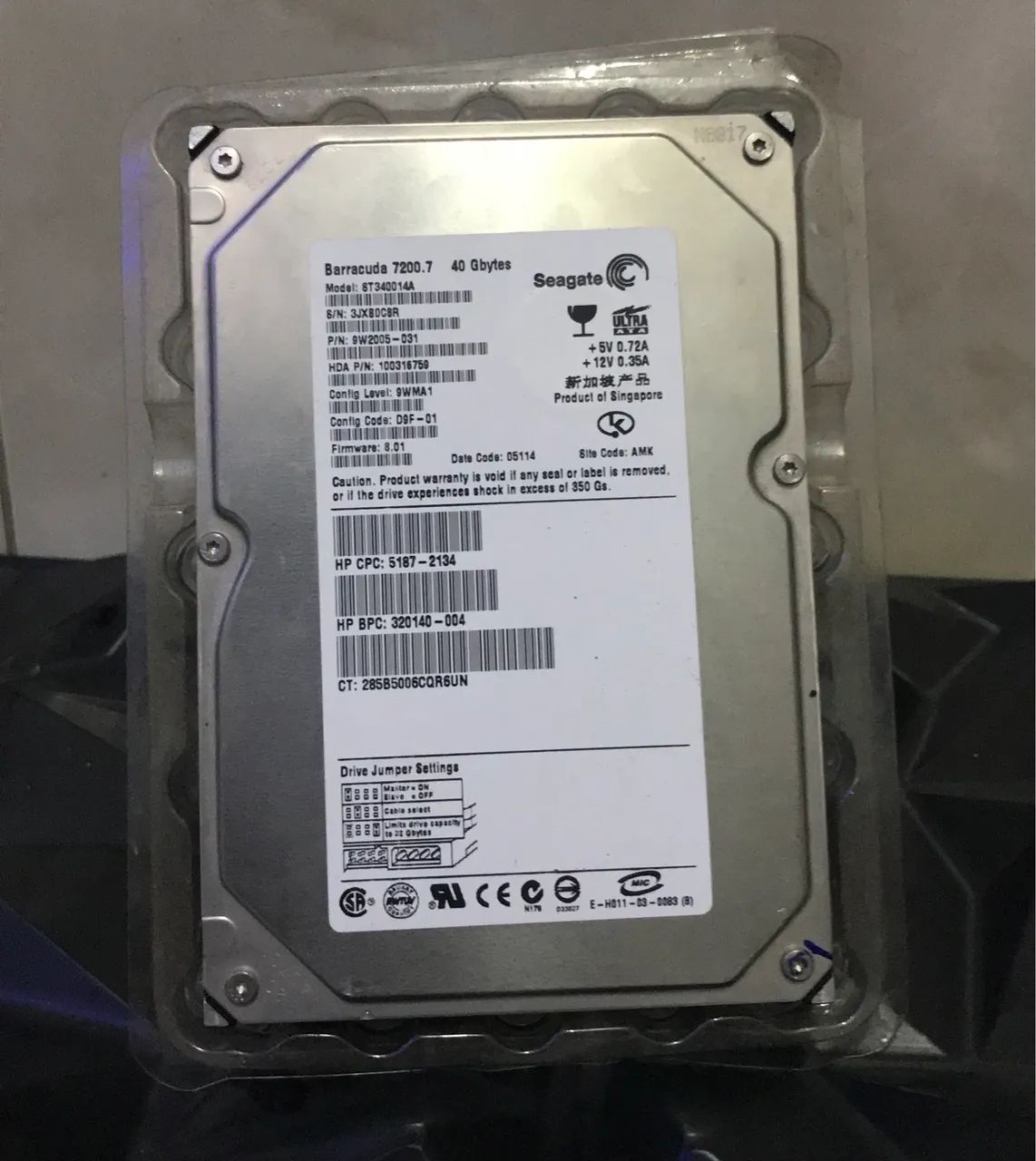 HD Retrô Seagate Barracuda(2002) intact and preserved!(Accept card and offers)64175472384770120