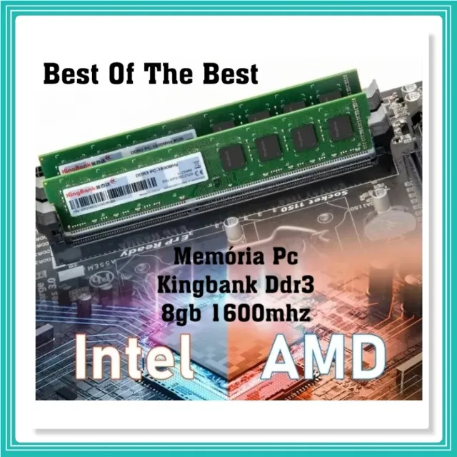 Memória Pc Kingbank Ddr3 8gb 1600mhz