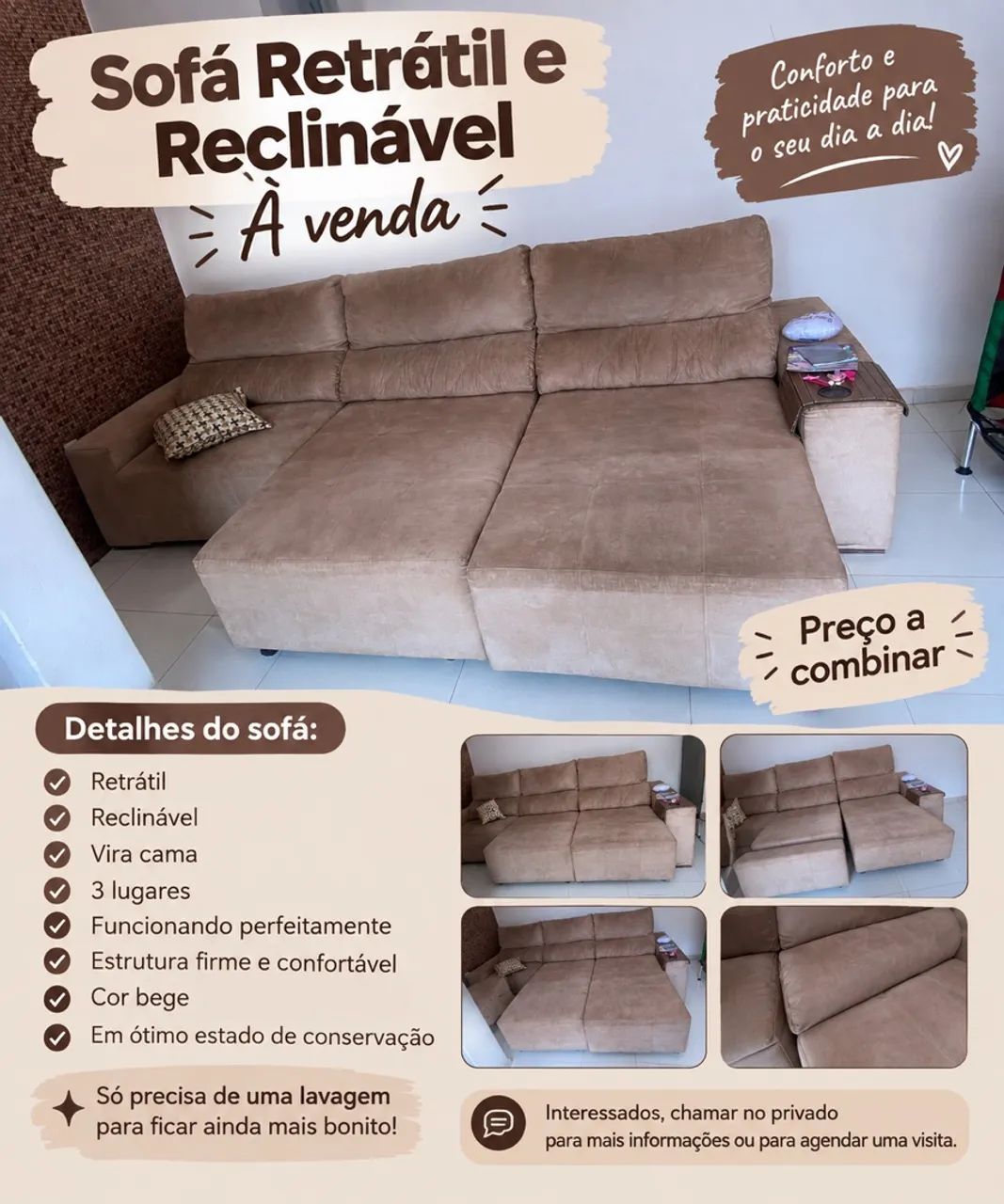 Sofá retratil  - Foto 5