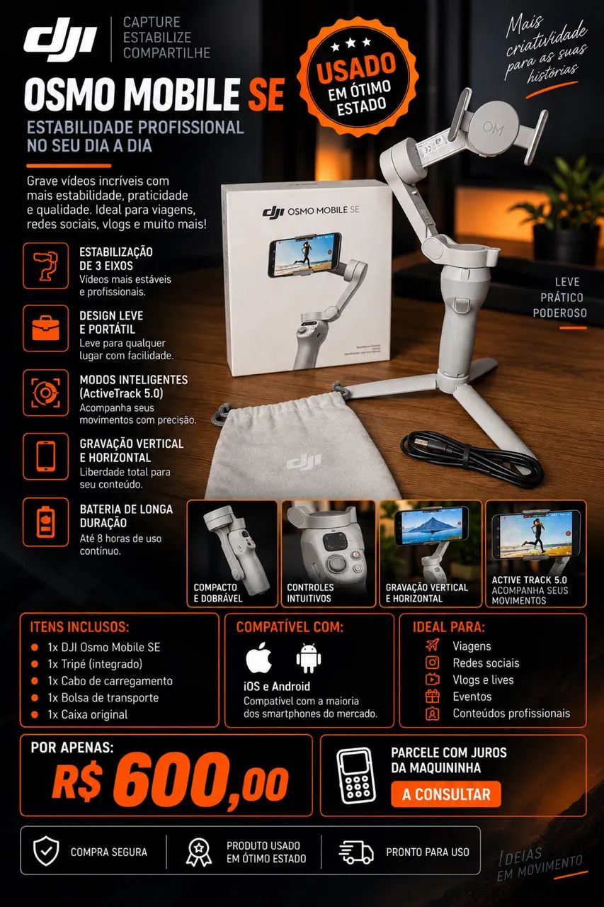 ESTABILIZADOR DJI OSMO MOBILE SE - Foto 2