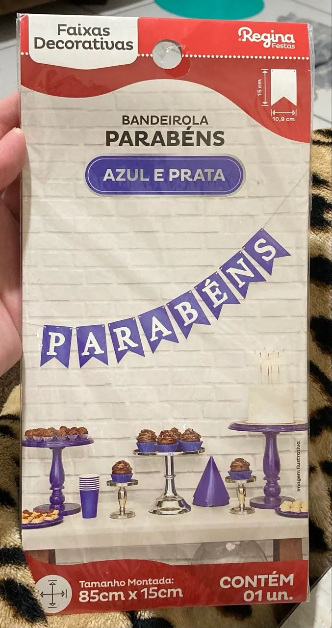 Faixa Parabéns Azul - Foto 3