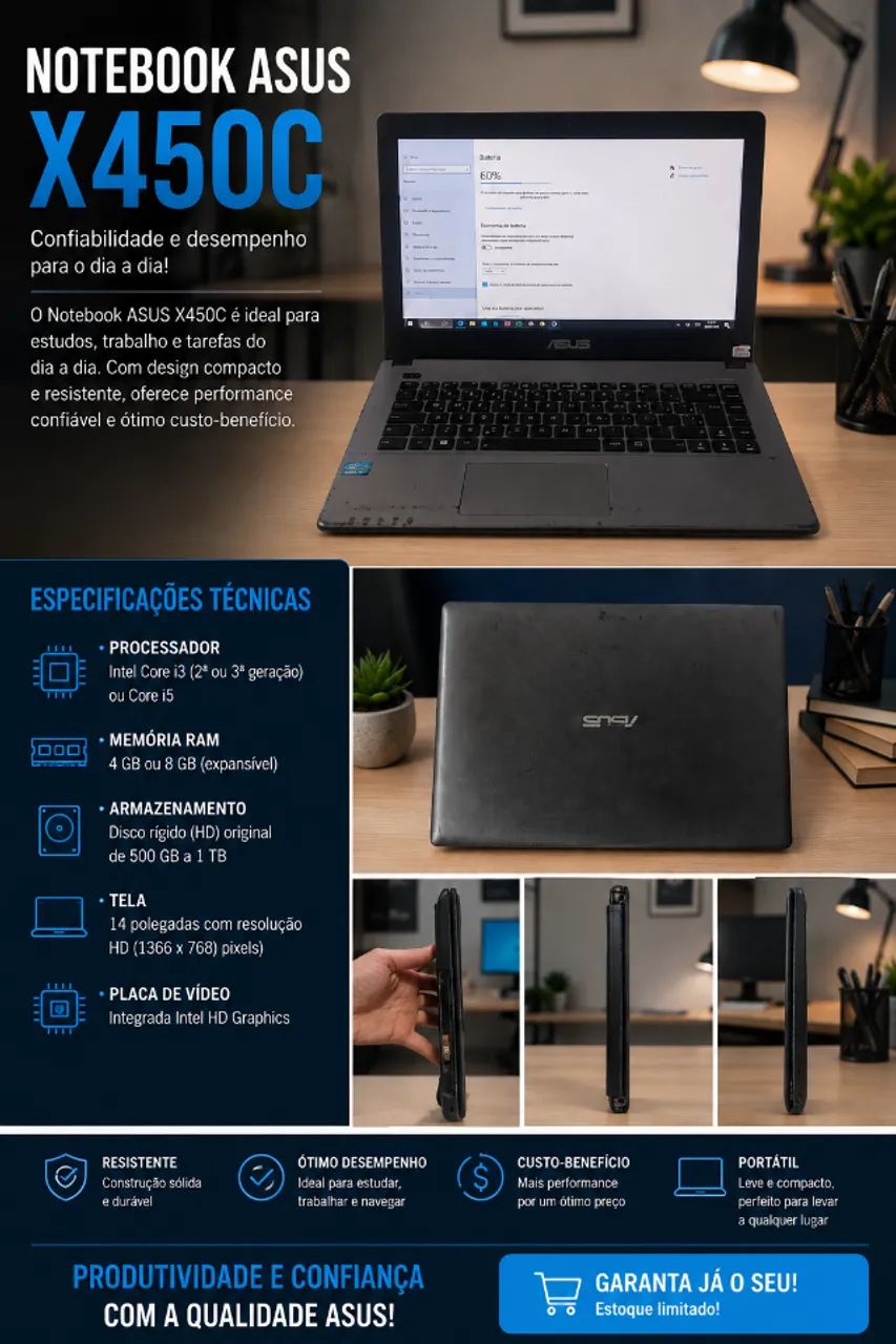 notebook asus  - Foto 2