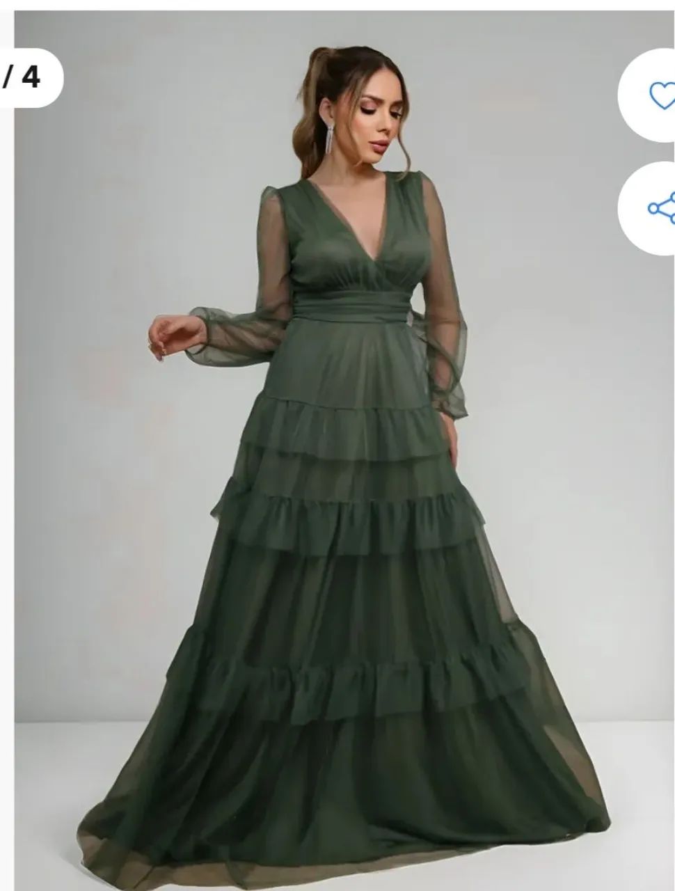 Vestido festa verde Oliva 