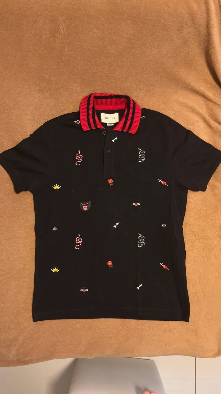 Camiseta Gucci gola polo