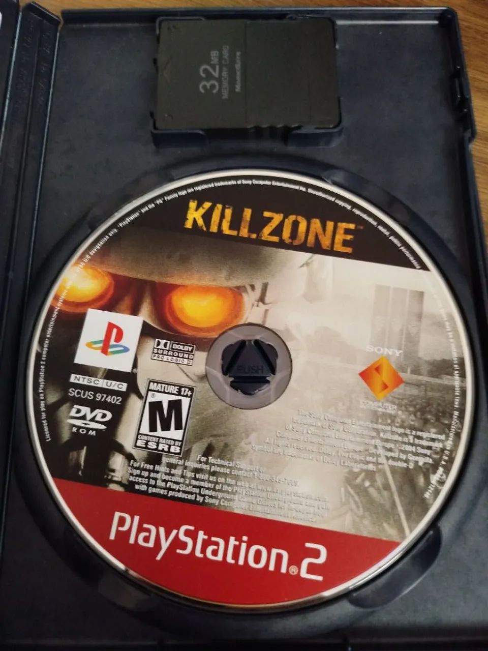 Killzone Greatest Hits Original para PlayStation 2, memory card de