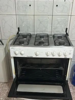 Fogão Esmaltec Caribe 6 Bocas Branco - Com Acendimento Automático