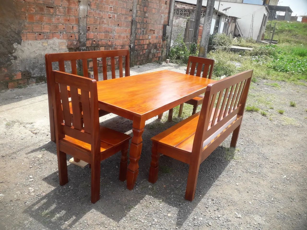 Mesa maciça  100%madeira  - Foto 4