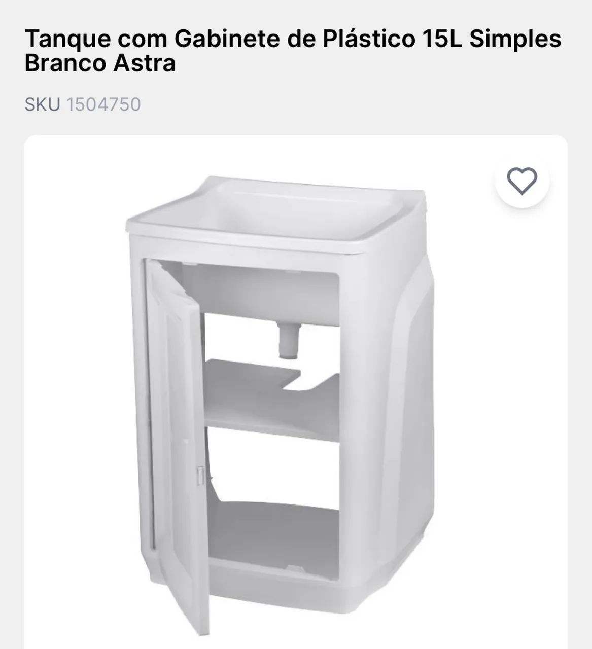 Tanque com Gabinete