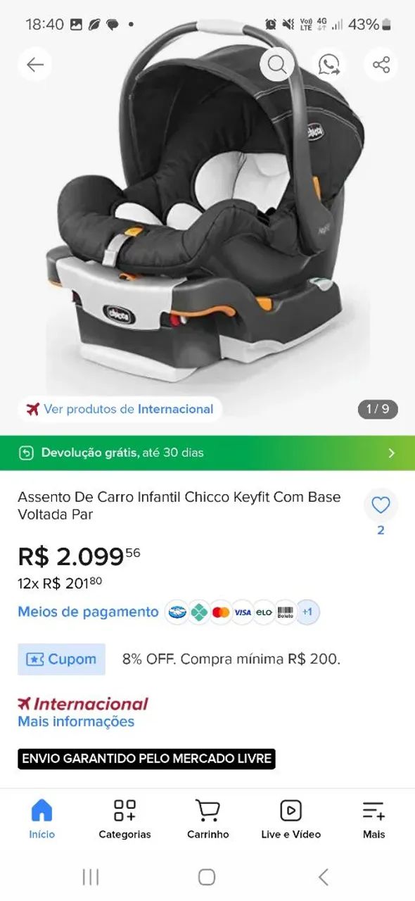 Bebê Conforto chicco com a base  - Foto 4