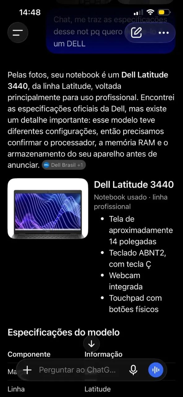 notebook Dell Latitude 3440 14 polegadas - Foto 4