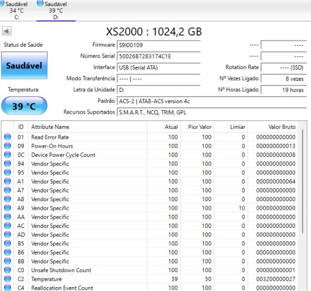 SSD EXTERNO KINGSTON XS2000 1TB - Foto 2