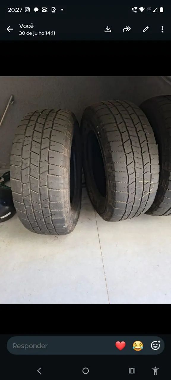 3 Pneus semi novos 