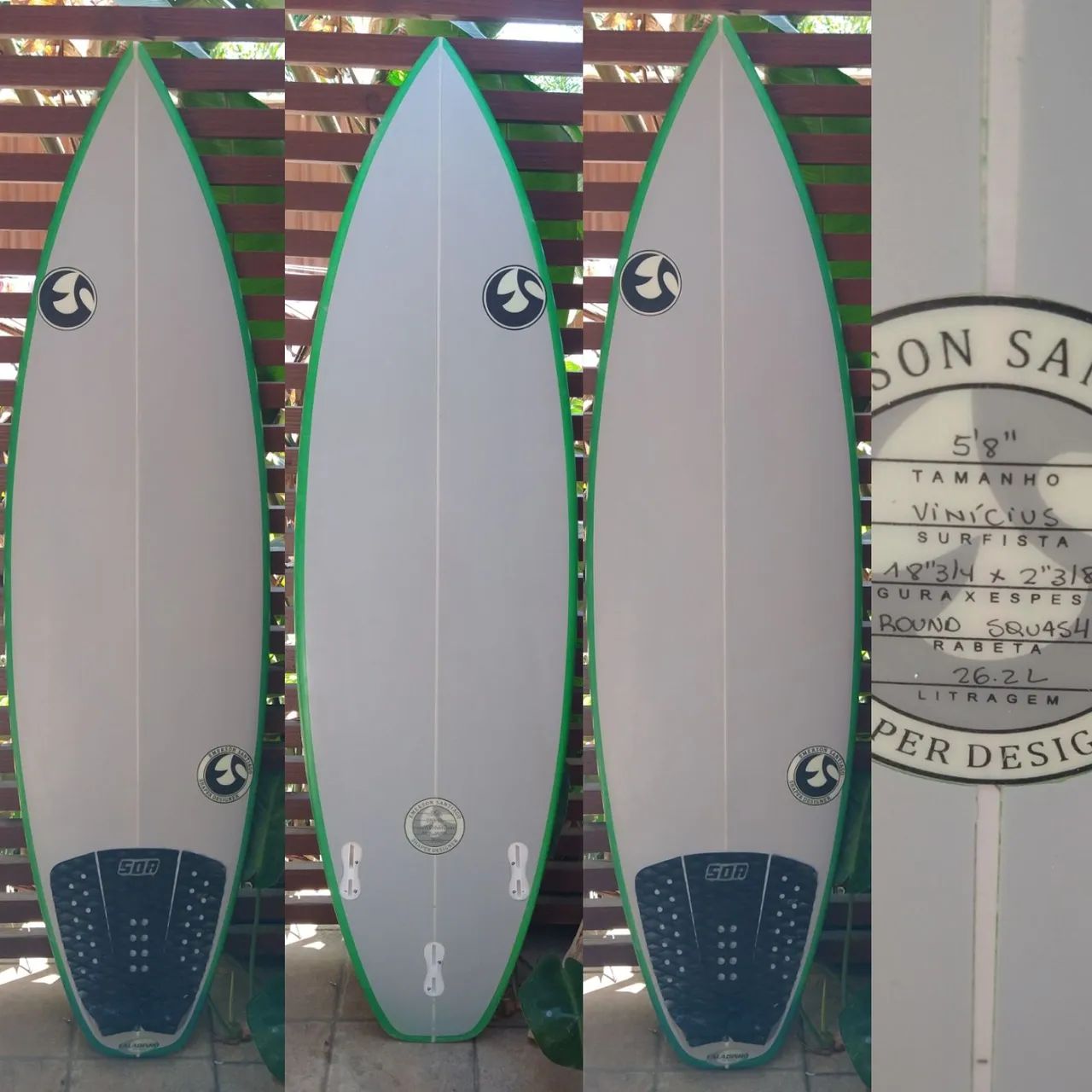 Prancha de surf semi nova 5'8"/26.2L