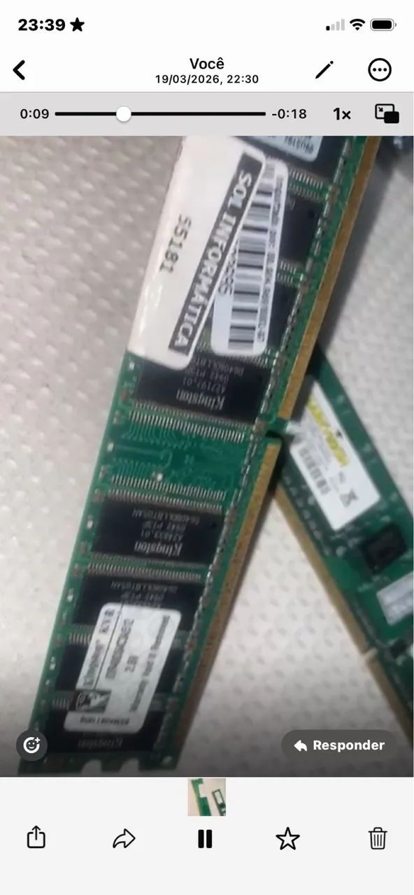 2 memoria ram de 1gb (cada) ddr2 400mhz - Foto 2
