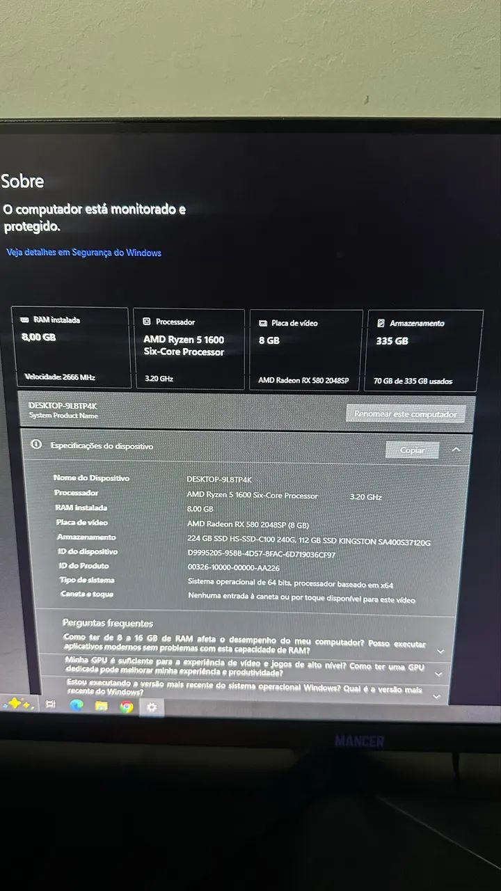 Vende-se Pc gamer