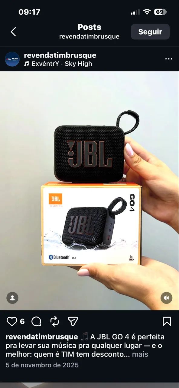 Caixa de som JBL-GO 4  Original - Nova lacrada 