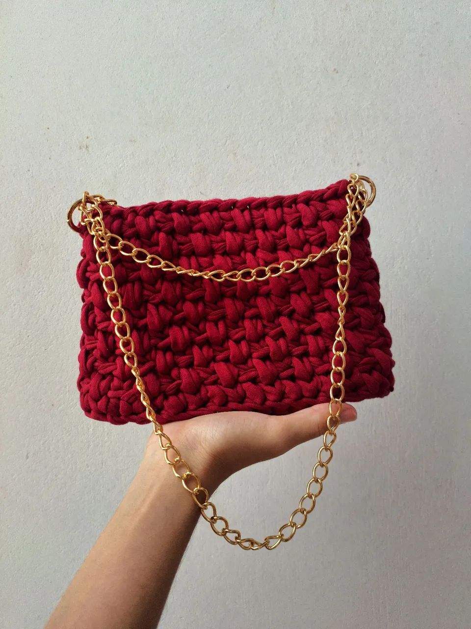 Bolsa crochê pequena