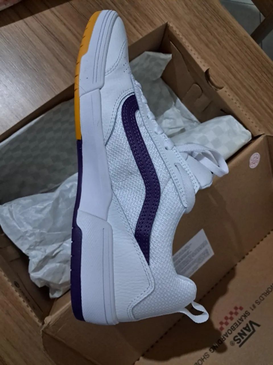 Tênis Skate Vans Zahba Athletic White Multi - Foto 4
