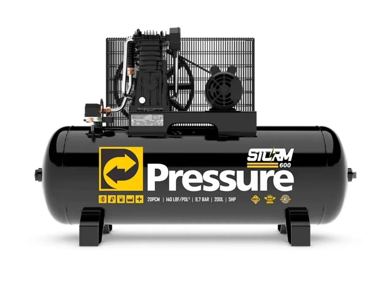 Compressor Alta pressão 20 pés | 200 Litros Semi Novo - Foto 4