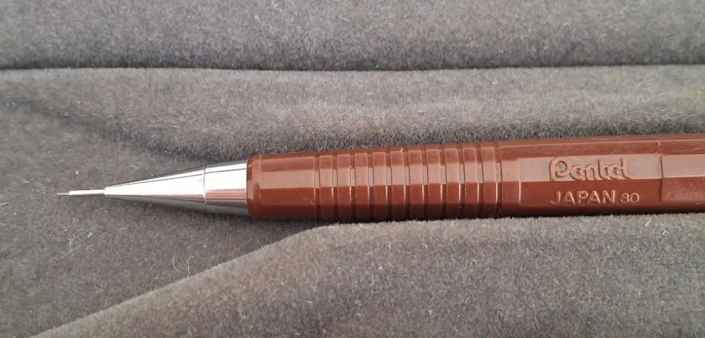 Pentel Mechanica 0.3㎜ 80s Vintage +70s Lapiseira Vintage Pentel P203 0.3mm Marrom Anos 80 Japonesa Rara