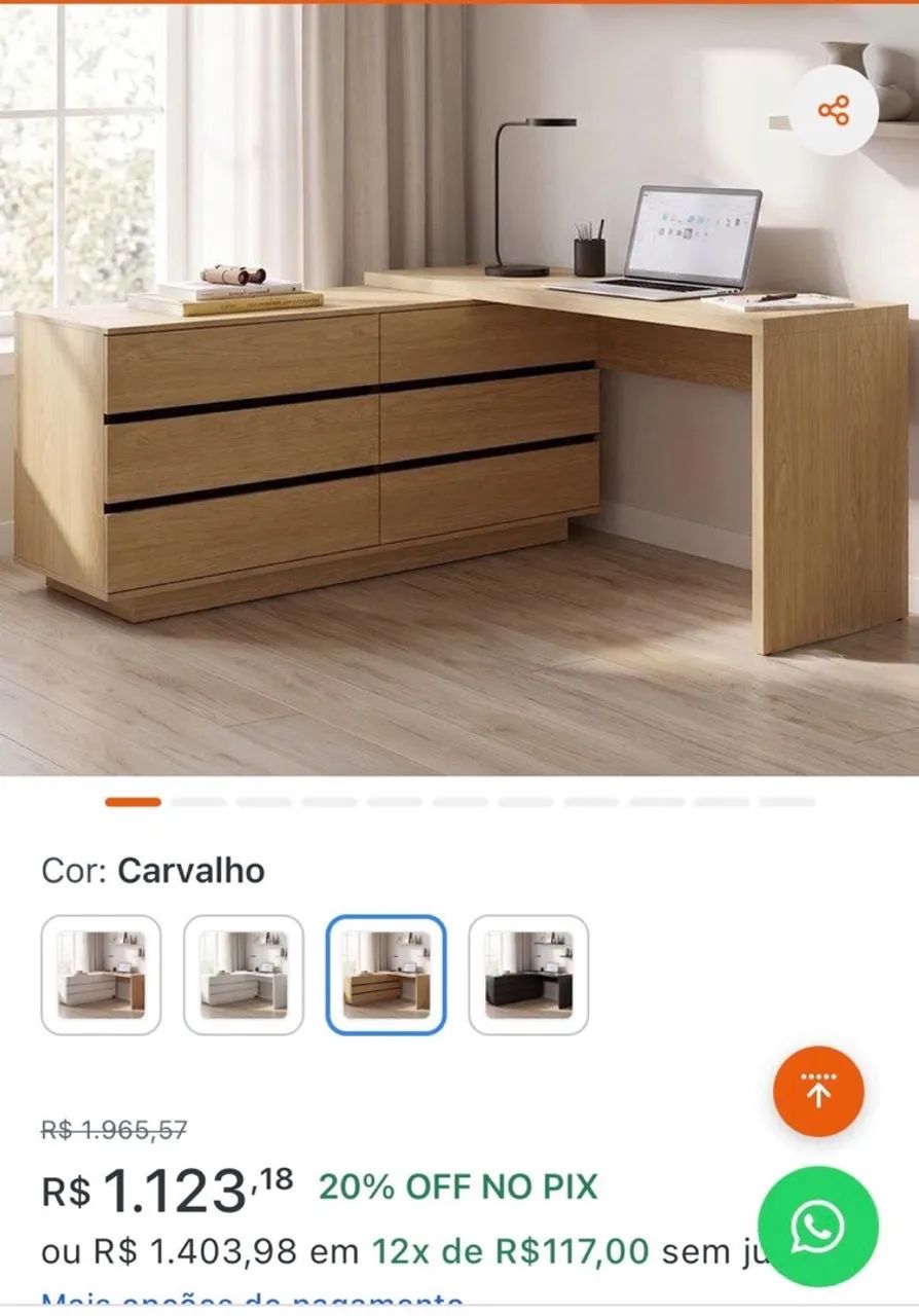 Móvel 3 em 1 - Cômoda , penteadeira, escrivaninha  - Foto 4