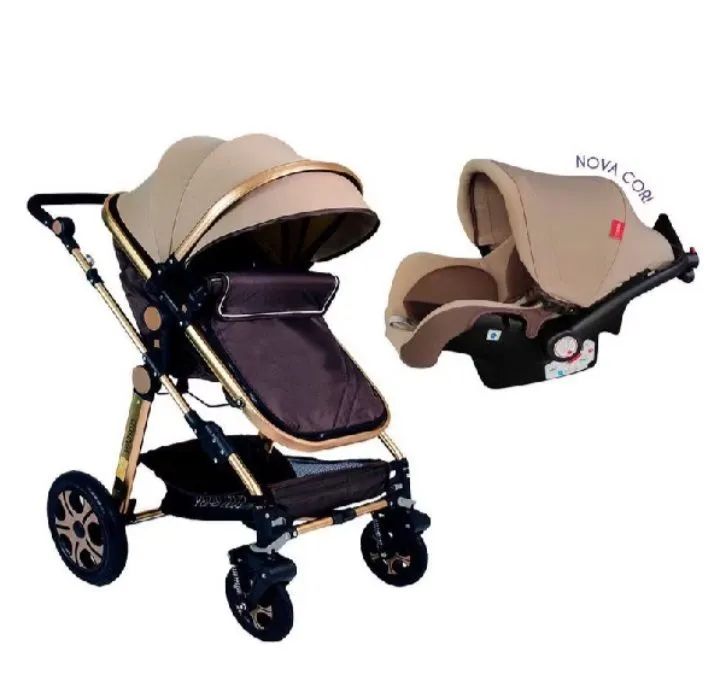 Carrinho de bebê mais bebê conforto luxo