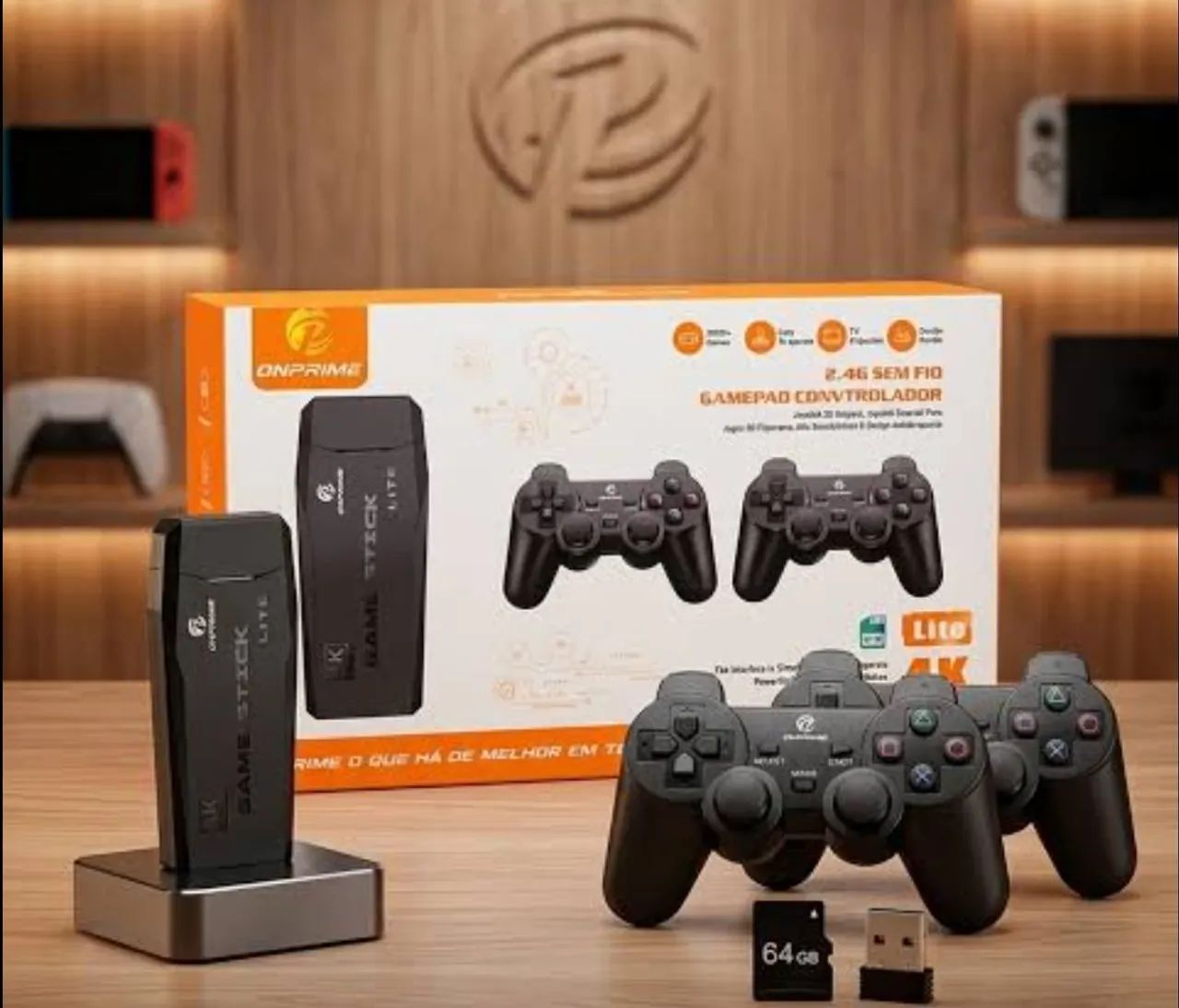 Game stick retrô com 2 controles - Foto 4