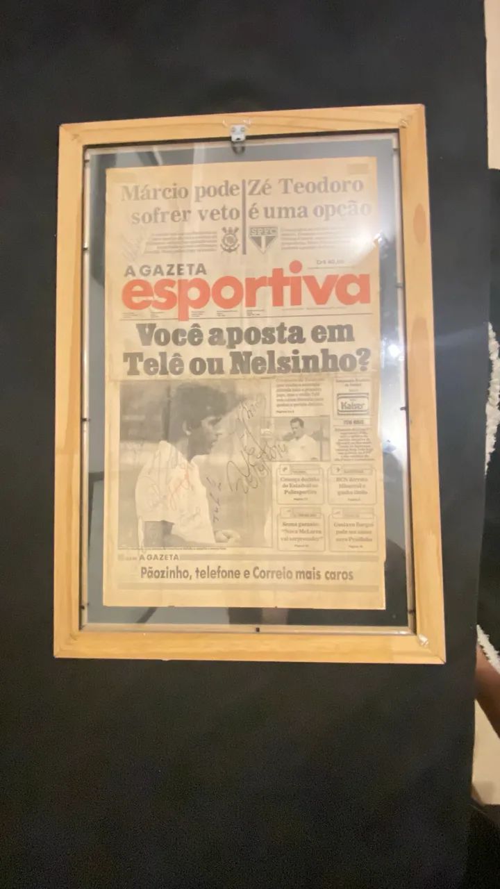 Quadro Corinthians Jornal Autografado  - Foto 4