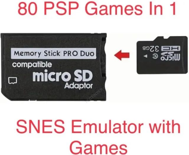 Adaptador Memoria Pro Duo + micro 32GB Para Micro Sd Psp E Câmeras Sony - Foto 2