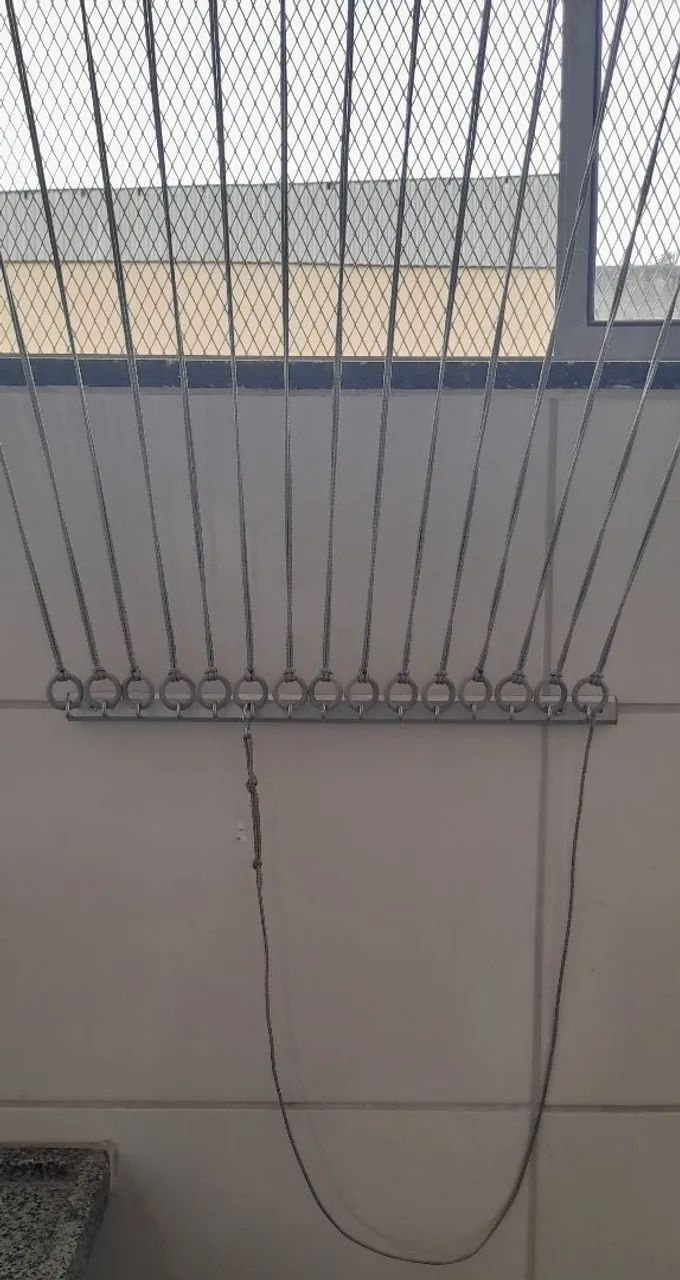 Varal de Teto com 15 varas de 1.20cnt