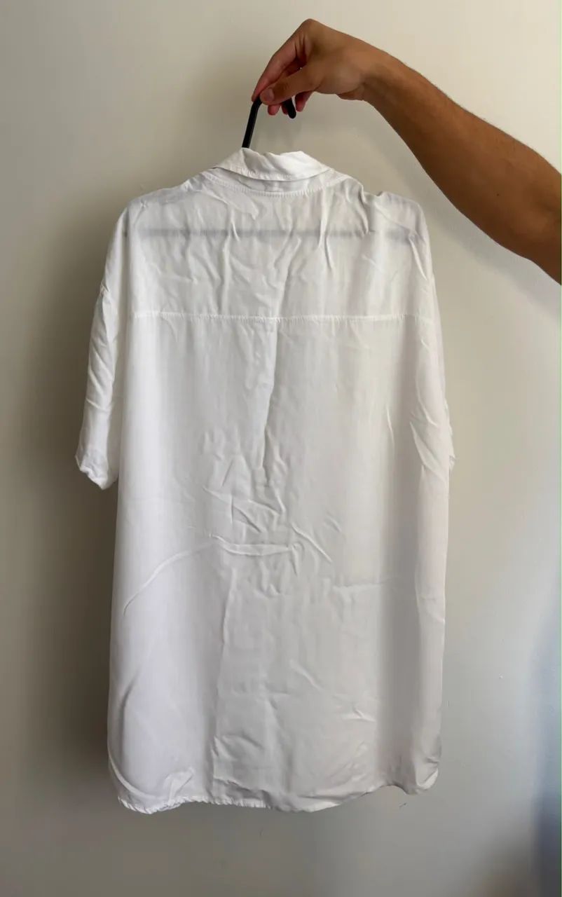 Camiseta branca oversized - Tamanho P - Foto 3