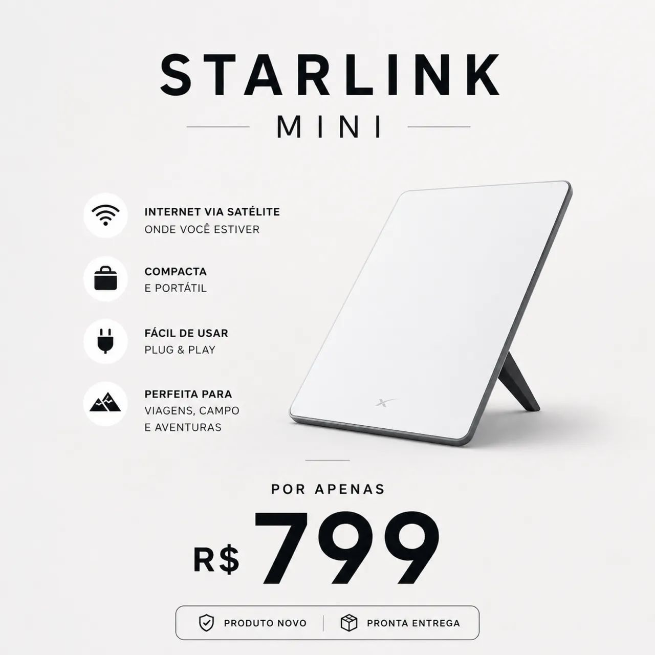 Starlink Mini Lacrada c/ NF