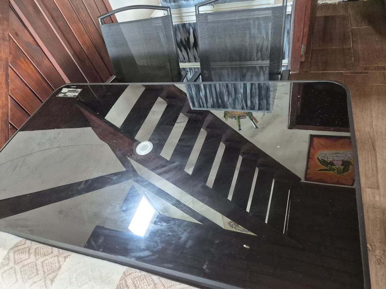 Mesa de varanda com 6 cadeiras e ombrelone - Foto 3