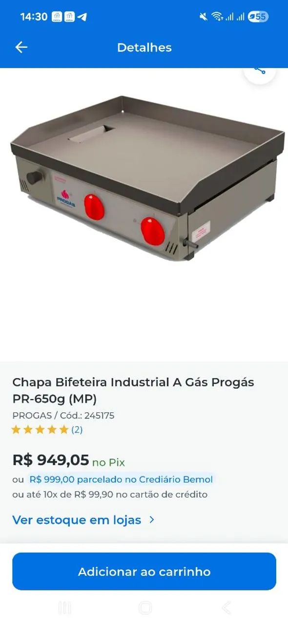 Chapa bifeteira 