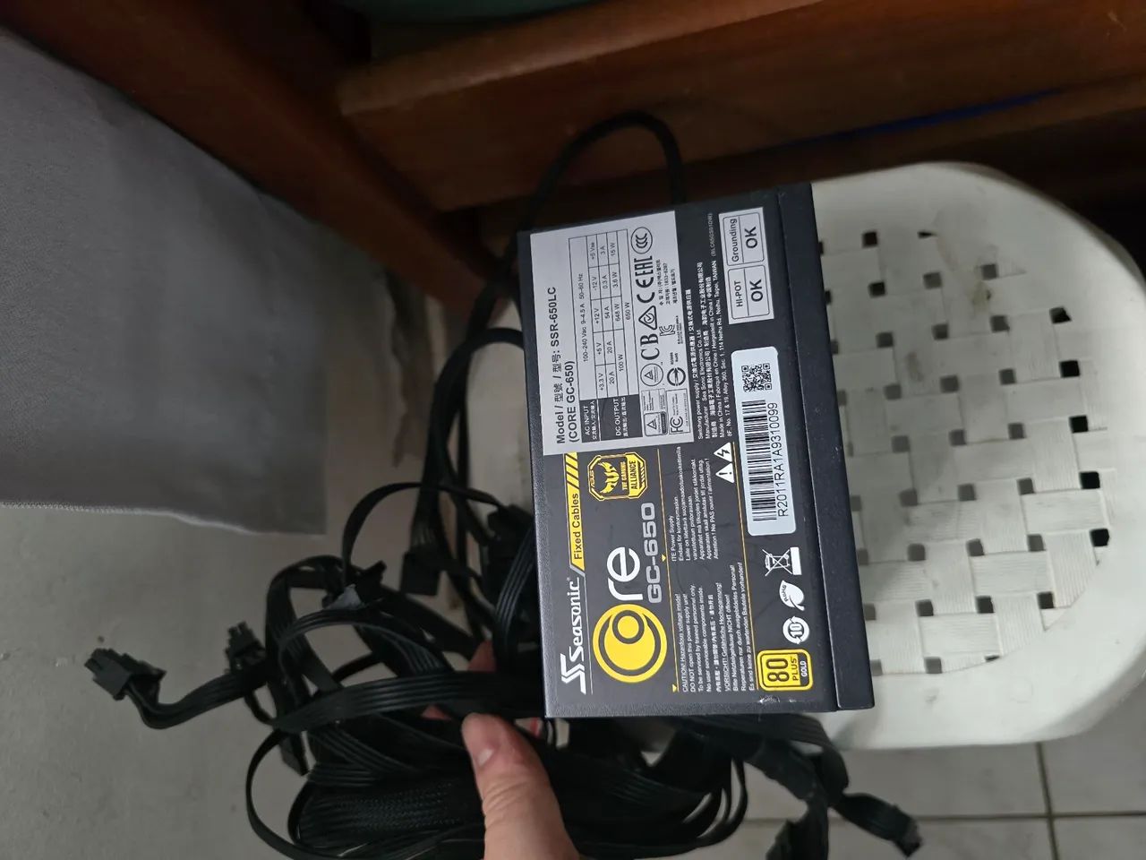 Fonte seasonic 650w 80 plus gold
