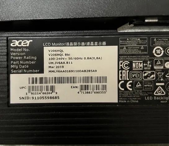 Monitor Acer 20? LED - Funcionando 100% - Ótimo Estado - Foto 4