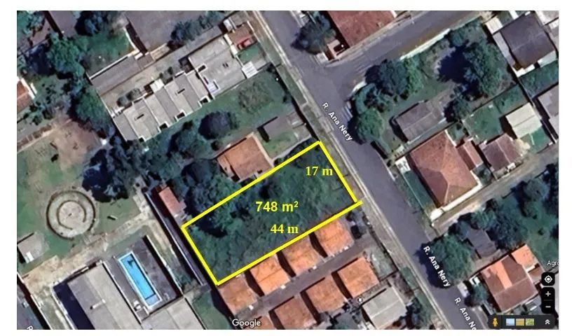 Terreno - Uvaranas -  Próx. ao Centro, 17m x 44m