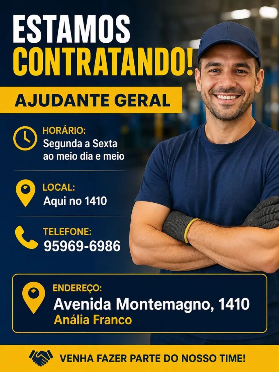 Contrata-se mecânico Ajudante geral 