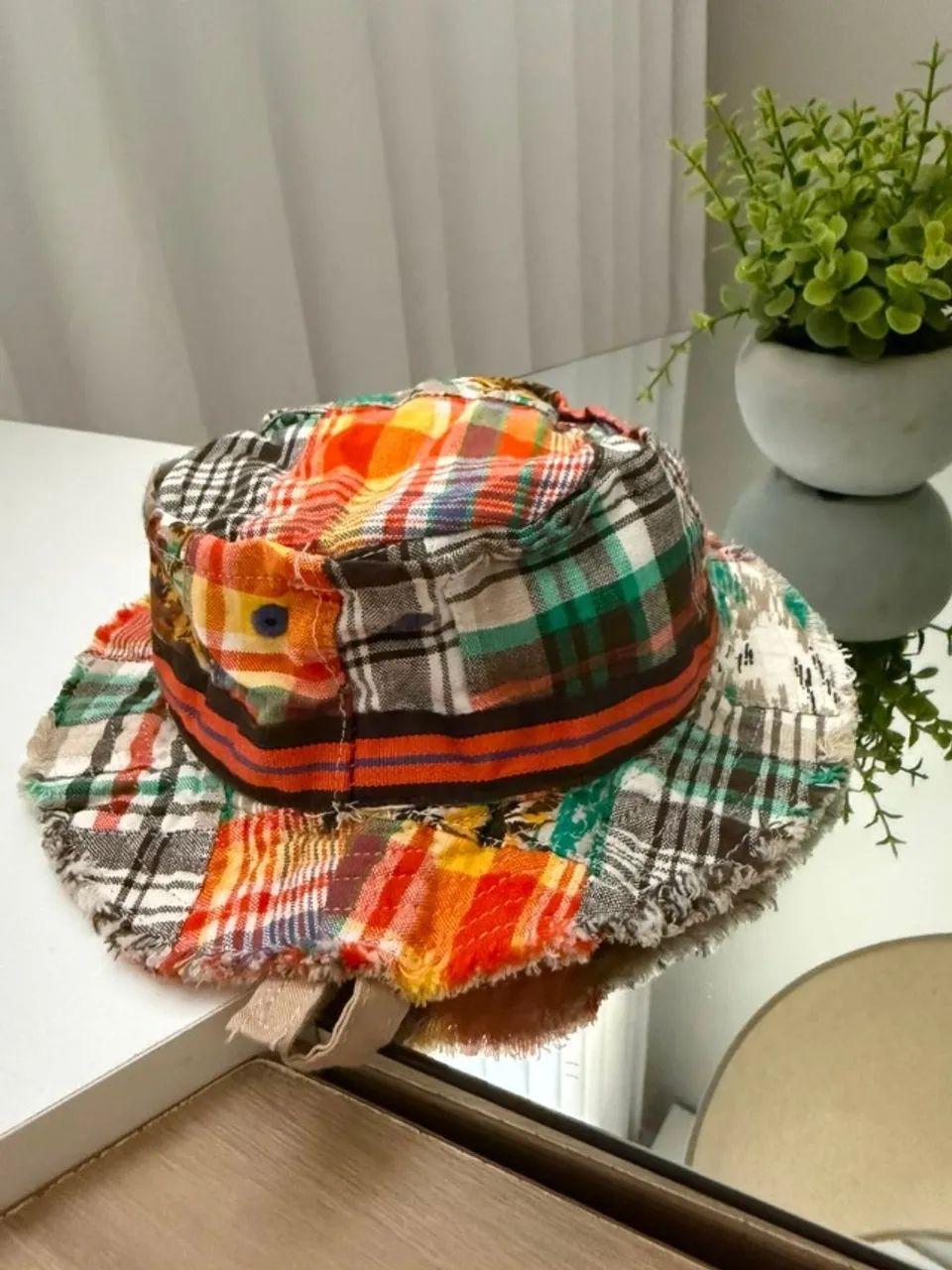 chapéu old navy patchwork 3-6 meses