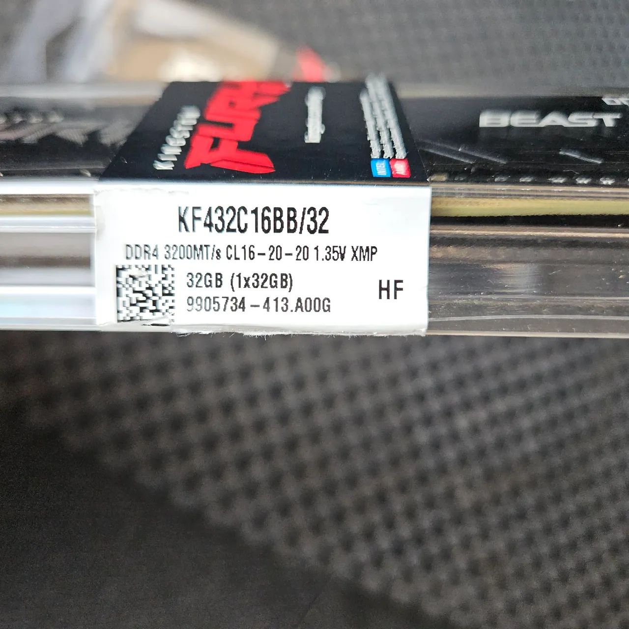 Pra sair hj - 64gb Ram DDR4 2x32 Kingston Fury 3200MHz para PC Gamer. Pego 2×16 DDR5. - Foto 3